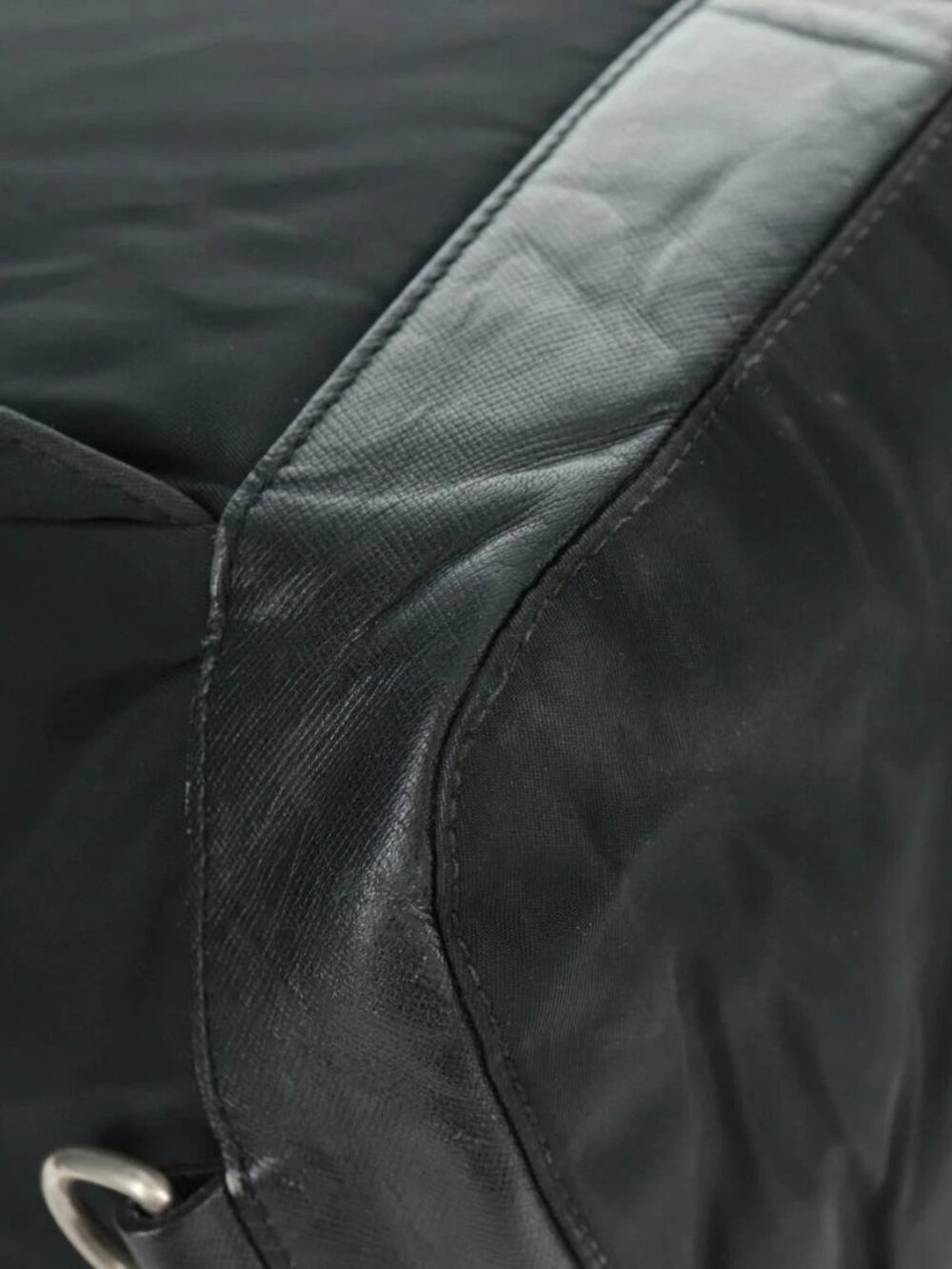 PRADA Backpack Nylon Black Silver Auth gh1538 - Picture 5 of 16
